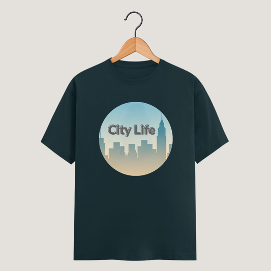 City Life Unisex Classic Crew T-Shirt | Urban Graphic Cotton Tee