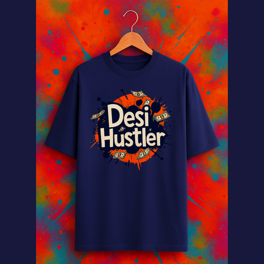Desi Hustler Oversized Graphic T-Shirt – Streetwear for Everyday Grind