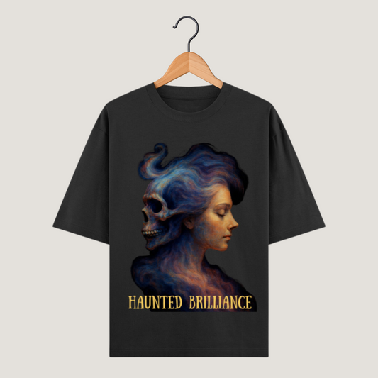 Oversized T-Shirt | Unisex Classic Fit | 240 GSM Heavyweight Cotton 100% | Haunted Brilliance