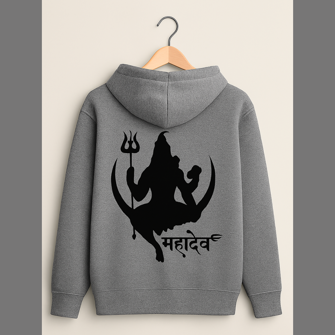 Unisex Grey Melange Hoodie – Glow-in-the-Dark Edition
