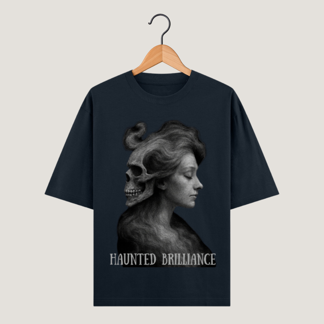 Oversized T-Shirt | Unisex Classic Fit | 240 GSM Heavyweight Cotton 100% | Haunted Brilliance