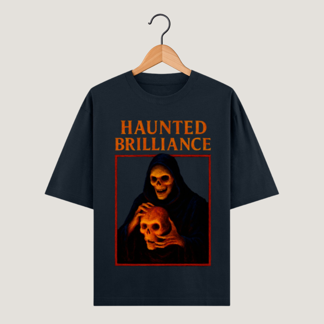 Oversized T-Shirt | Unisex Classic Fit | 240 GSM Heavyweight Cotton 100% | Haunted Brilliance