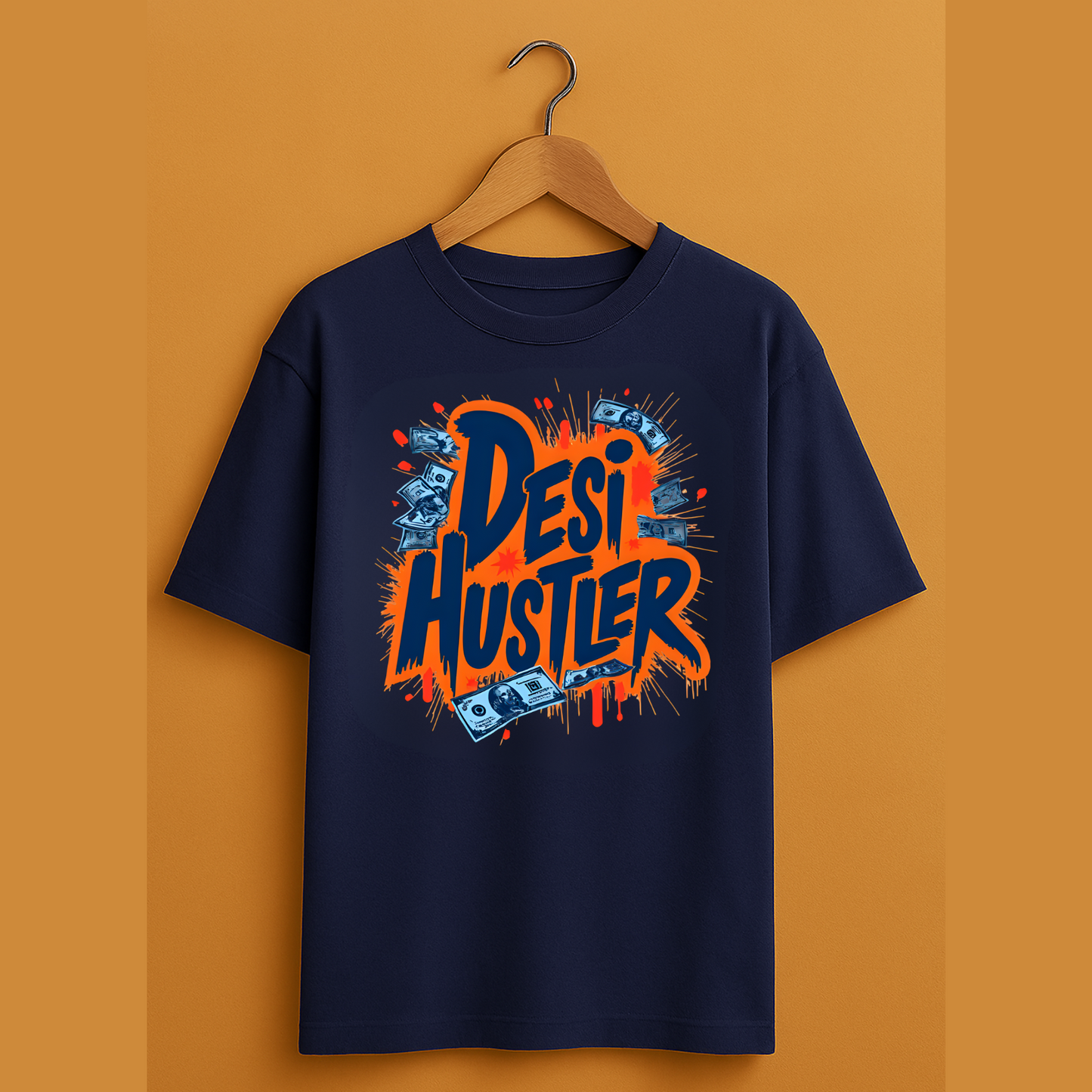 Desi Hustler Oversized T-Shirt – Unisex 240 GSM Cotton Graphic Tee